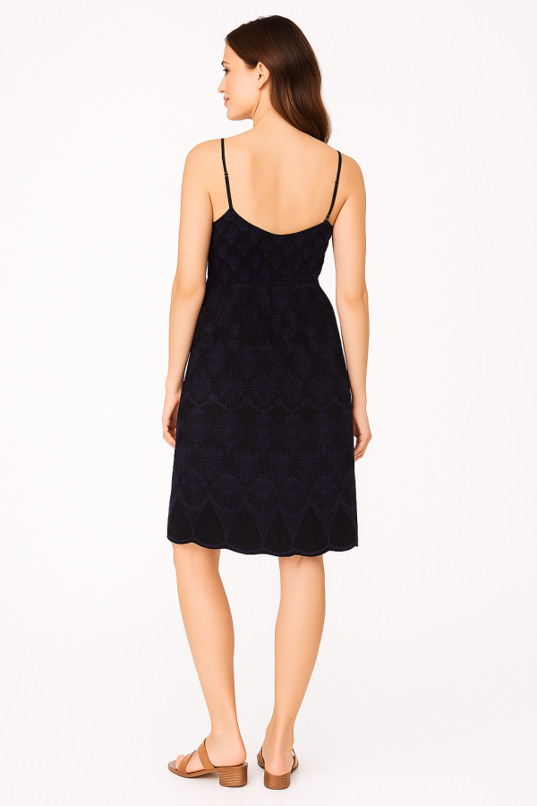 CozymomStyle A Pea in the Pod Dress for Women, Large Waist, Bow Tie, Office, Career, Church, Blue Black