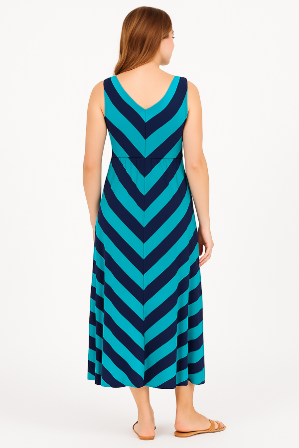 Cozymomstyle Women's Isabel Maternity Striped Sleeveless Stretchy Dress Summer