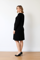 CozymomStyle Ponte Black Knitted Maternity Office Dress