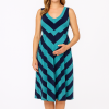 Cozymomstyle Women's Isabel Maternity Striped Sleeveless Stretchy Dress Summer