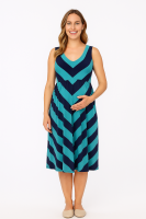 Cozymomstyle Women's Isabel Maternity Striped Sleeveless Stretchy Dress Summer