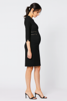 Cozymomstyle Seraphine Black Stretchy Maternity Dress for Office Women