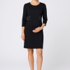 Cozymomstyle Seraphine Black Stretchy Maternity Dress for Office Women