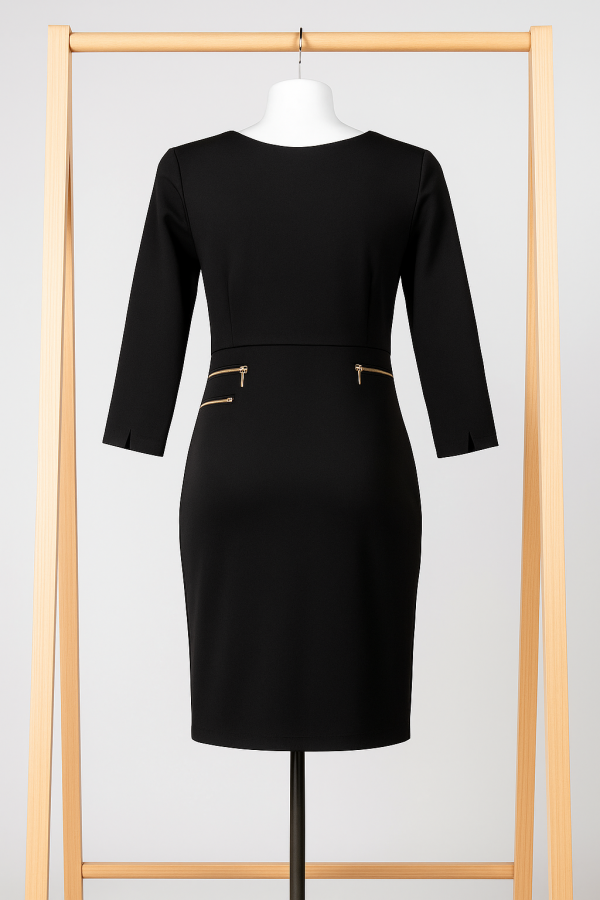 Cozymomstyle Seraphine Black Stretchy Maternity Dress for Office Women