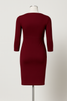 Cozymomstyle burgundy red maternity and nursing dress for women, bodycon, feminine, office