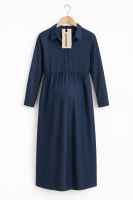 CozymomStyle Woman Within Blue Denim Shirt Dress 14W Long Sleeves Office All Seasons Cotton