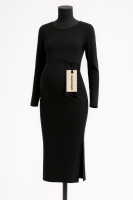 Cozymomstyle BB Dakota Steve Madden Midi Dress Black Tie Waist Maternity  Office Casual