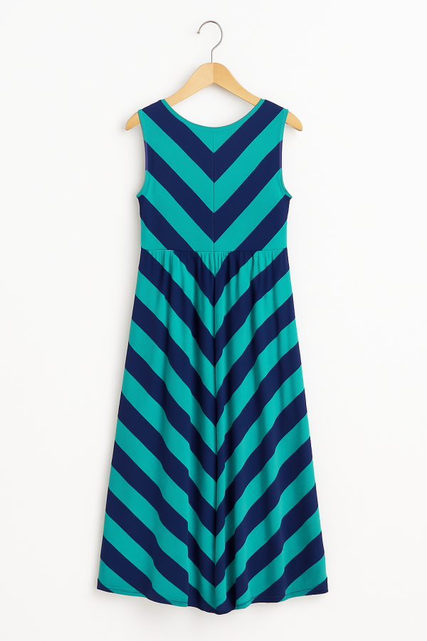 Cozymomstyle Women's Isabel Maternity Striped Sleeveless Stretchy Dress Summer