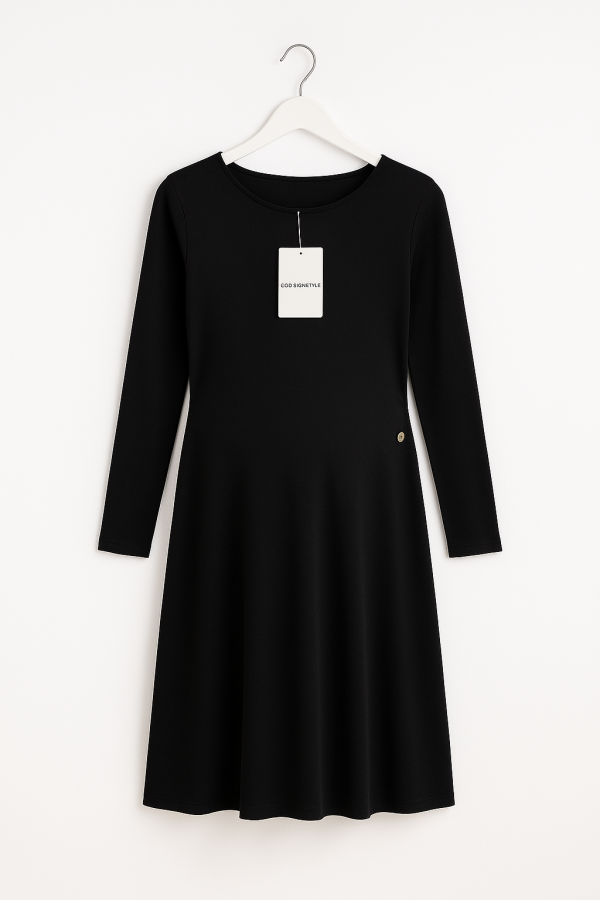 CozymomStyle Ponte Black Knitted Maternity Office Dress