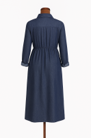 CozymomStyle Woman Within Blue Denim Shirt Dress 14W Long Sleeves Office All Seasons Cotton