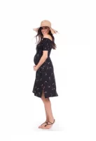 Cozymomstyle Seraphine Maternity Floral Off Shoulder Dress
