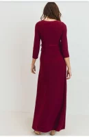 Cozymomstyle Womens Maternity Tie Front Wrap Maxi V- Neck Dress