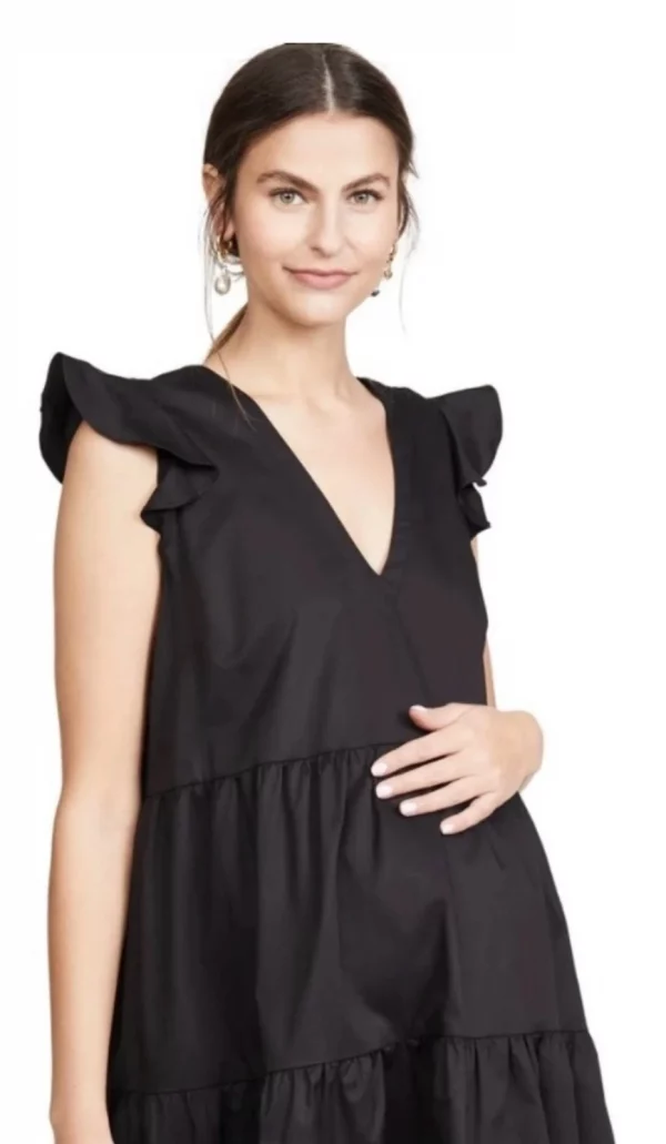 Cozymomstyle Maternity Women's THE BROOKE DRESS Black