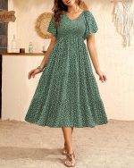 Cozymomstyle 2025 Summer Maternity Dress - Flutter Sleeve Midi for Photoshoot & Baby Shower