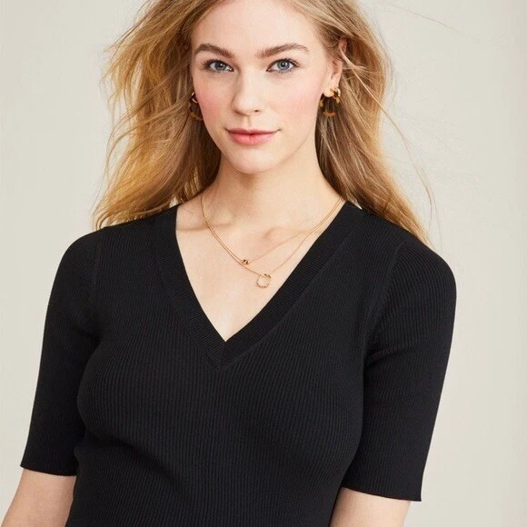 Cozymomstyle Maternity Women's THE VIVIENNE DRESS Black Knit Cotton