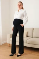 Cozymomstyle maternity bootcut pants, long pants over the belly, stretchy, office work, long for pregnant women