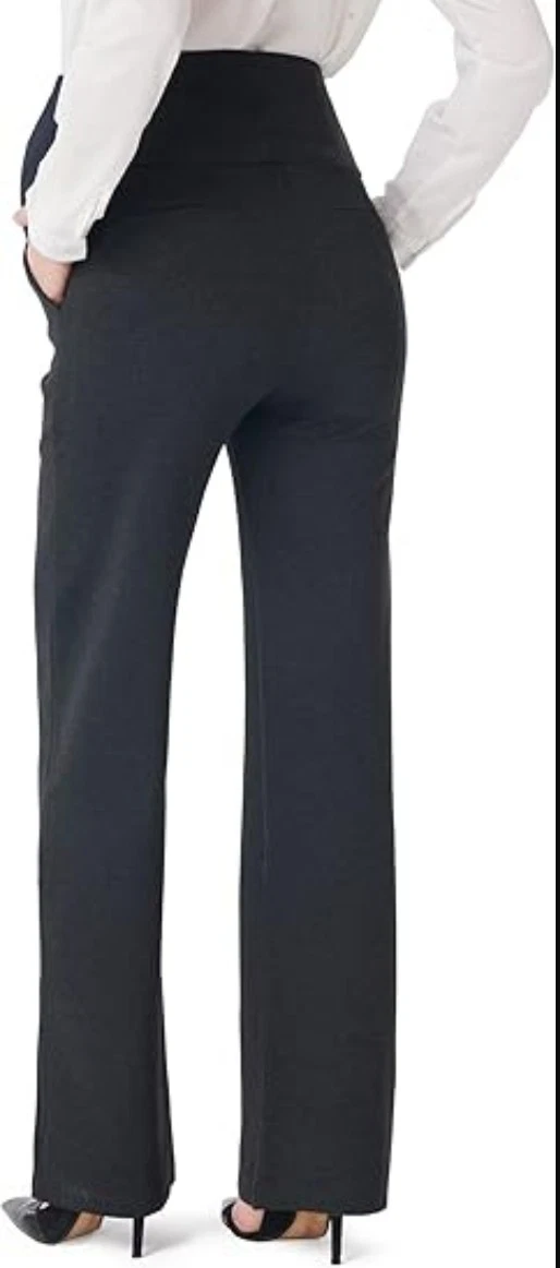 Cozymomstyle maternity bootcut pants, long pants over the belly, stretchy, office work, long for pregnant women