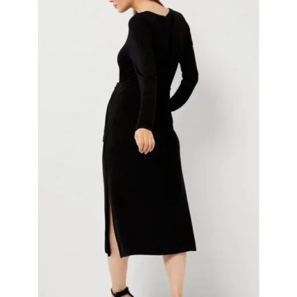 Cozymomstyle BB Dakota Steve Madden Midi Dress Black Tie Waist Maternity  Office Casual