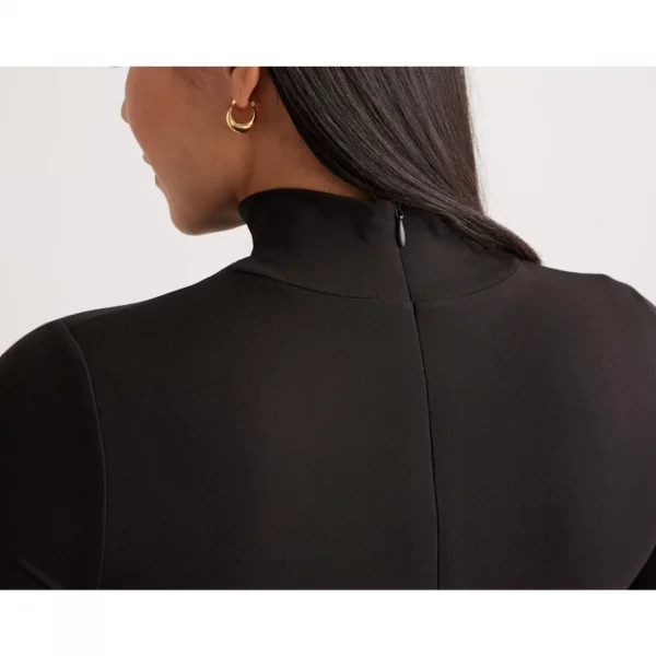 Cozymomstyle Women's Recycled Knit Maternity Mock Neck Maxi Dress