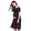 Cozymomstyle Seraphine Maternity Floral Off Shoulder Dress