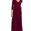 Cozymomstyle Womens Maternity Tie Front Wrap Maxi V- Neck Dress