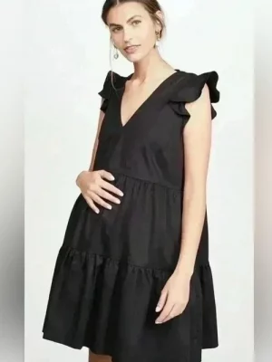 Cozymomstyle Maternity Women's THE BROOKE DRESS Black