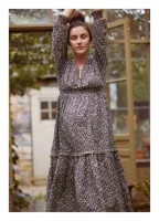 Cozymomstyle Maternity Women's THE ELOISE DRESS Midi Black Blossom