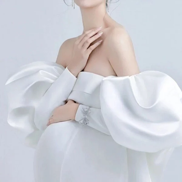 Cozymomstyle Pregnancy Photography Dress Shouldless Maxi Gowns Dress