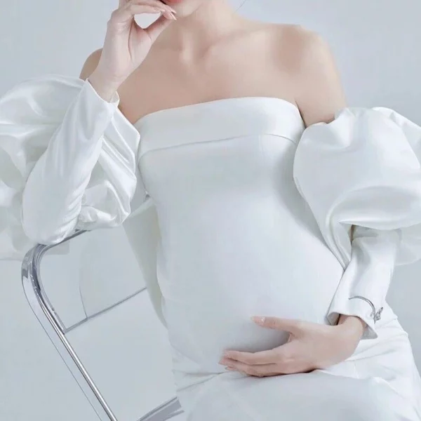 Cozymomstyle Pregnancy Photography Dress Shouldless Maxi Gowns Dress