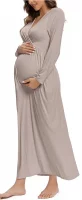 Cozymomstyle Maternity Dress for Baby Shower Fall Long Sleeve Photoshoot Dress Casual