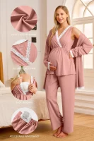 Cozymomstyle Women's Maternity Nursing Robe