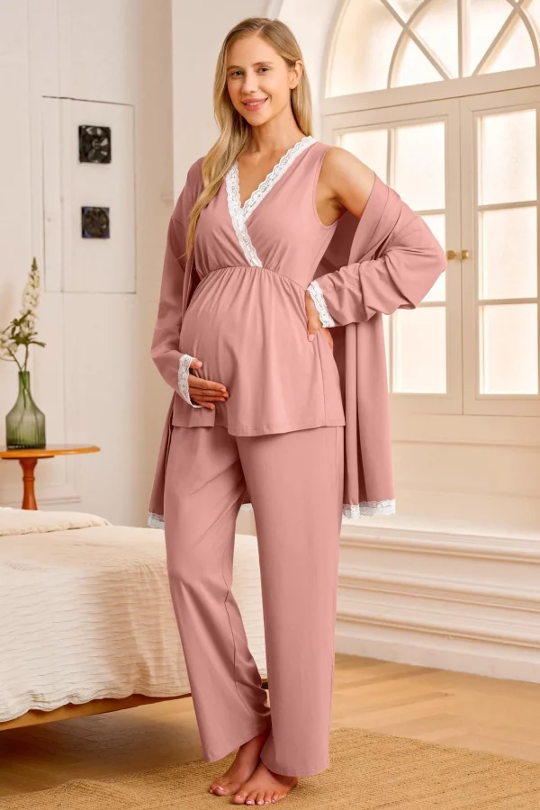 Cozymomstyle Women's Maternity Nursing Robe
