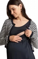 Cozymomstyle Navy Knit Cardigan 2 In 1 Nursing Maternity Dress
