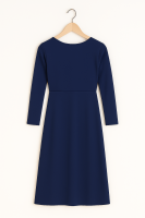 Cozymomstyle Women's V-Neck Wrap Dress, Blue – Office