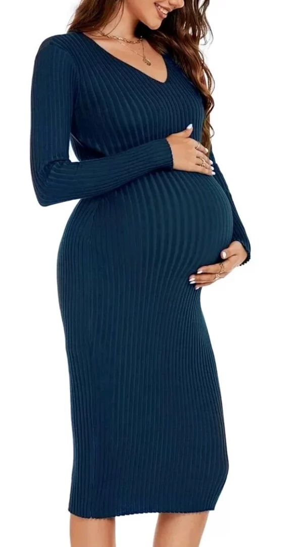 Cozymomstyle Long Sleeve Maternity Dress Womens