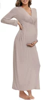Cozymomstyle Maternity Dress for Baby Shower Fall Long Sleeve Photoshoot Dress Casual