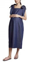 Cozymomstyle Women’s THE KATE BOWTIE DRESS Indigo Blue