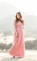 Cozymomstyle Pregnant Women's Dress Maternity Long Lace Loose Gown For Photography Shooting