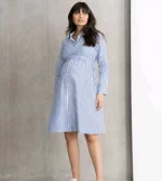 Cozymomstyle Ariadne Cotton & Lyocell Maternity Nursing Stripe Dress