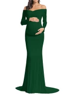 Cozymomstyle Maternity Dress for Photoshoot Maternity Christmas Dress Long Sleeve