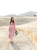 Cozymomstyle Pregnant Women's Dress Maternity Long Lace Loose Gown For Photography Shooting