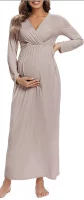 Cozymomstyle Maternity Dress for Baby Shower Fall Long Sleeve Photoshoot Dress Casual