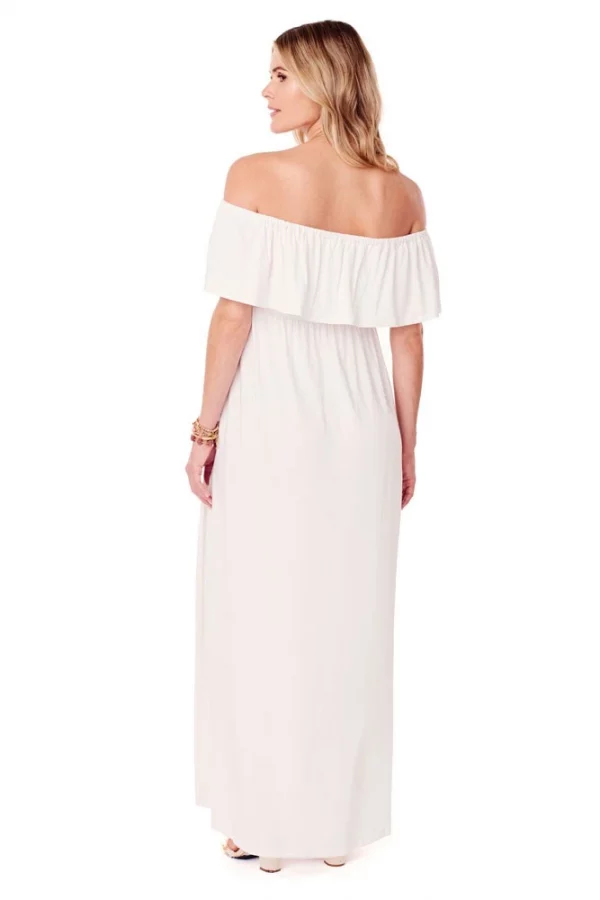 Cozymomstyle Off-Shoulder Maxi Maternity Dress