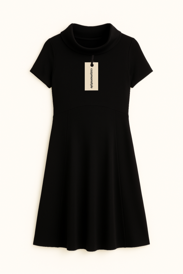 Cozymomstyle Knee-length dress for pregnant women, wool blend material, suitable for office