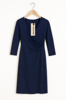 Cozymomstyle Women's V-Neck Wrap Dress, Blue – Office