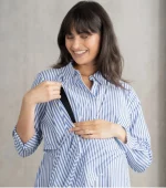 Cozymomstyle Ariadne Cotton & Lyocell Maternity Nursing Stripe Dress