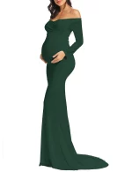 Cozymomstyle Maternity Dress for Photoshoot Maternity Christmas Dress Long Sleeve