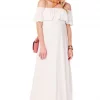 Cozymomstyle Off-Shoulder Maxi Maternity Dress