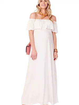 Cozymomstyle Off-Shoulder Maxi Maternity Dress