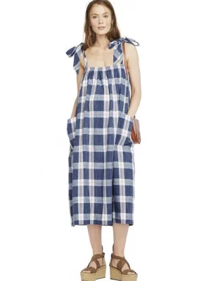 Cozymomstyle Women’s THE ALEXIA DRESS Blueberry Cotton